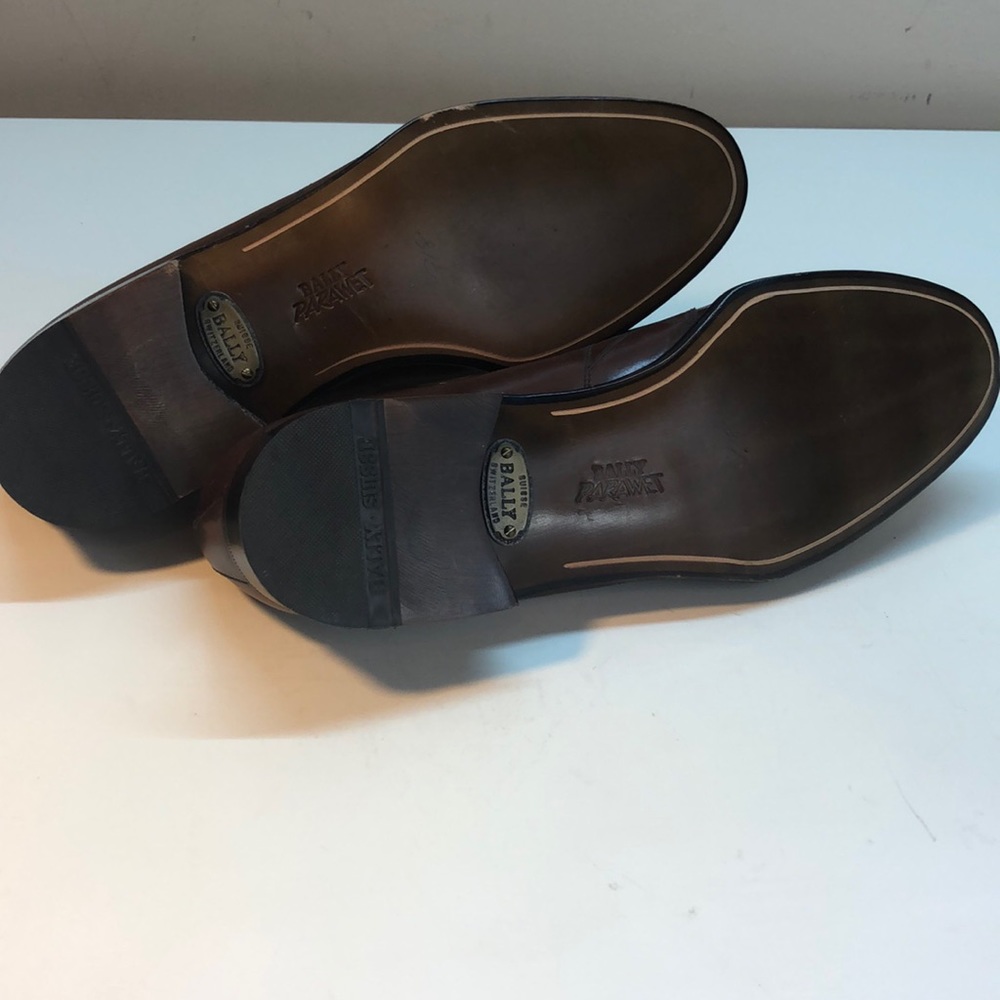 Bally Prestige Brown Leather Tassel Loafers Size 9 - Picture 6 of 10